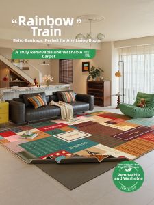 ZHUOYI | Washable Removable Customizable Living Room and Bedroom Carpet