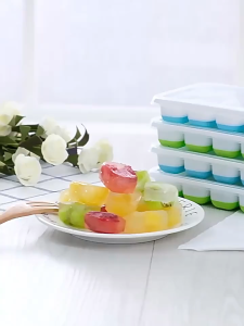 Leego Combo 5 Khay làm đá kem làm 14 viên có nắp đậy tiện lợi bền bỉ