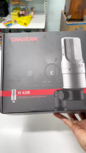 Micro hát Livestream-Thu âm chính hãng TAKST K200 GEN 2 mẫu mới 48V dùng cho MixerÂm thanh hay chống húchống ồnTặng dây Canon