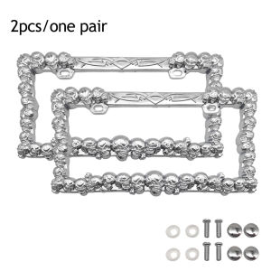 2Pcs ABS Skull Pattern License Plate Holder for American Standard License Plate Frame Accessories Parts Mecico Canada