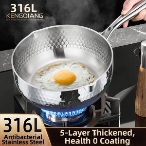 RONGCHUAN | Non-coating Thickened Stainless Steel Milk Pot