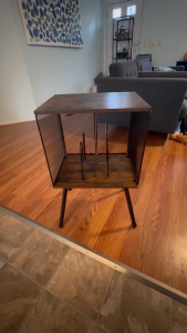 Vinyl Record Storage Rack Floor Standing Record Shelves Multi Functional Vertical Record Display Stand Record Shelf Rack with Bracket for Home Living Room Study Room Coffee Shop