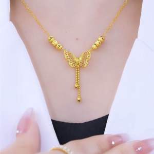 (Bebas beli 2 dapat bonus) K05 Kalung liontin kupu titanium original wanita