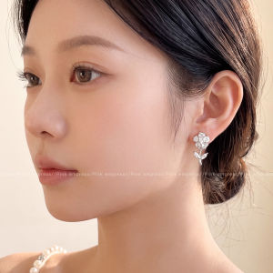 PINK EMPRESS | Bông Tai Thiết Kế Hoa Hồng Trống Đẹp