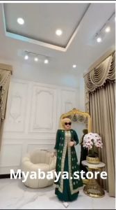 SinggalangFashion-COD//Gamis Abaya Turkey/ Abaya Arab Warna Jersey Mix Ceruti FULL DEPAN BELAKANG Bordir Mote Swarosky Turkey Model 1011 Terbaru