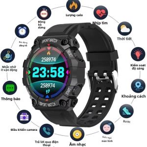 Đồng Hồ Thông Minh Y56 Full Round Dành Cho Nam & Nữ Màn Hình Màu Theo Dõi Nhịp Tim & Huyết Áp Hỗ Trợ Thể Dục Ngoài Trời Tương Thích Với iOS & Android
