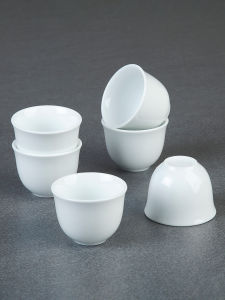 Large Size Ceramic Tea Cup Pure White Golden Bell Cup for Home Use Master Cup Drinking Tea Gongfu Tea Set White Porcelain