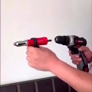 SMF.J113 Adaptor converter Gun Bor listrik Kepala Tang Paku Rivet Tangan