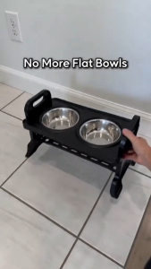 Adjustable Elevated Dog & Cat Food Bowl - Small and Large Durable Design For Pets Versatile and Practical For Everyday Use