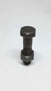 Baut Mur Baja Ukuran 1/2 x 2 NC  Universal drat Kasar warna kuningan dan hitam bahan besi 1 pcs