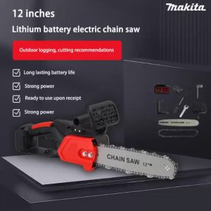 MAKITA Rechargeable Lithium Battery Chainsaw 4/8/10/12 inches Original Steel Chainsaw made in japan Wood Cutting Portable Chainsaw