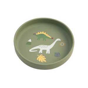 1PCS Dinosaur Silicone Baby Plate BPA Free Cartoon Food Tray For Toddlers Self Feeding Training 6M+ Easy Clean Tableware