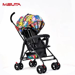 เชิ้นรถเข็นเด็ก 1-4 น้ำหนัก บรรทัดแบบพกพา เข็มขัดนิรภัยห้าจุด ล้อสากล เนื่องจากขนาดใหญ่