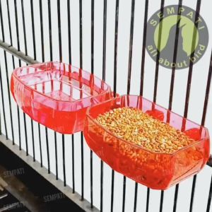 SEMPATI Cepuk Cangkir Mandi 4 Model Oriq Jaya Wadah Pakan Minum Mandi Burung Pleci Konin Ninja Sogon Kolibri Cepuk Akrilik Tempat Mandi Burung