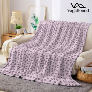 Pale Lilac Tiny Dot Polka Flannel Blanket Warm Soft Halloween Christmas Decorative Couch Warm Cozy All-Season Gift