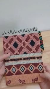 Sổ tay Handmade giấy vintage Bìa vải Thổ cẩm dùng cho ghi chép viết nhật kí làm quà tặng A5