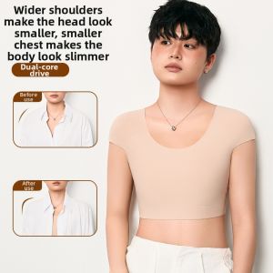 ZUOCHIGE | Padded Shoulders Chest Flattening Straight Shoulder Underwear