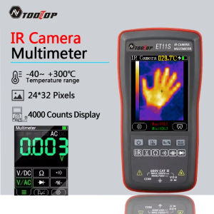 TOOLTOP ET11S 24x32 Thermal Imager 2.8 Inch Thermal Imaging Camera AC DC 4000 Counts Multimeter -40~300℃ Temperature Measurement