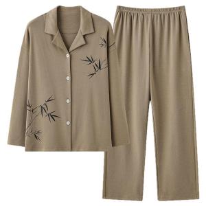 Miiow | Cat Woman Sleepwear Set Casual Outdoor Wearable Spring Autumn New Arrival Ladies Home Clothes Long Sleeve Classic Style Polyester Cotton Blend