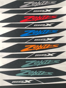 Suitable for ZONTES 150X 2026 Motorcycle Rear Side Panel Body Cover Under Seat Decorative Sticker Frosted Scratch-resistant Waterproof Decals