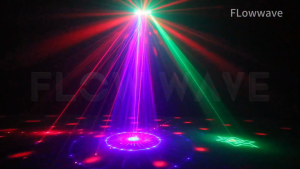 Flowwave UV Laser Strobe Disco Light – Sound & DMX512 Control with RGB Animation Patterns for Parties/KTV/Bars Christmas Gift