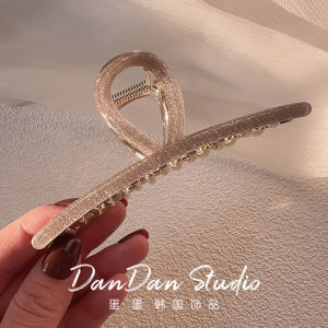 Elegant Glowing Starfish Hair Claw Clip Metal Shark Tail Hair Gripper Fashionable Korean Style Hair Accessories for Women