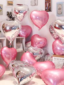 Balloons Hình Trái Tim Màu Hồng Lãng Mạn Cho Lễ Kỷ Niệm Ngày Lễ Tình Nhân Đồ Trang Trí Không Khí Lễ Kỷ Niệm Cầu Hôn Pha Trộn