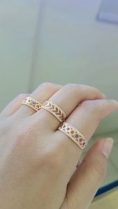 Cincin Mas Kadar 375/8 Karat Model Kerawang Cantik Variasi Love Matery Kode Ct 693 Ct 695 Ct 696