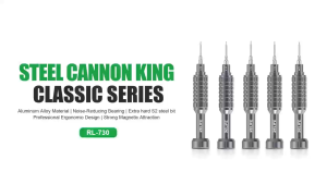 ไขควง สำหรับ i17 RELIFE RL-730 หัว S2 แข็งพิเศษ Steel Cannon King Classic Series Screwdriver Y0.6/0.8/+1.5/+2.5/T1/i17