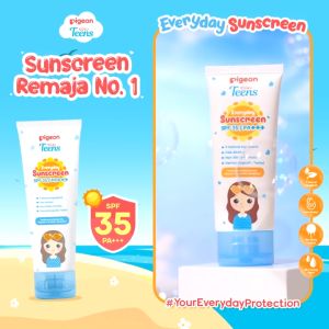 PIGEON TEENS Everyday Sunscreen SPF 35 PA+++ | Sunscreen Remaja Real SPF | No Whitecast | Non Sticky Formula