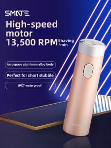 SMATE | Men Rose Color Cylindrical Electric Shaver