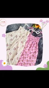 ชุดจั้มสูทสำหรับลูกสาว สายเดี่ยว ขายาว ลาดดอกไม้จิ๋ว