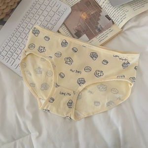  Tam Giác Cotton Thoáng Khí Giữa Eo Cho Nữ Thiết Kế Hình Gấu Thỏ Hoạt Hình Dễ Thương Phong Cách Ngọt Ngào Quần Đùi Dài Vừa Phải