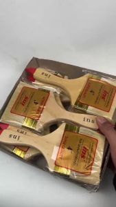 Kuas Cat Tembok Dinding Gagang Kayu Ukuran 4inch 1pack/12pcs