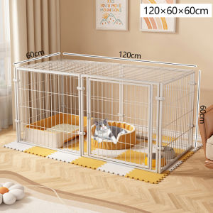 Indoor Cat Cage Villa Large Free Space Assembly Pet House Kitten Nursery Cat Kennel Cat Shelter Villa Style Pet Accommodation