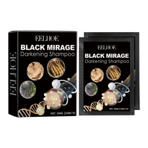 Eelhoe แชมพูสระผมดำความชุ่มชื้น ผู้ชาย ผู้หญิง ยาย้อมขน สี เซนส์ จากพืช บำรุงหนังศีรษะ