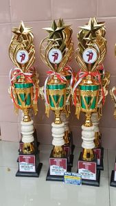 Duplikat Piala Set Trophy Juara 1 2 3 Bahan Marmer Free Desain dan Stiker