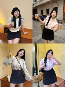 Nini One Loose-Fit Korean Style Micro a Skirt Caho Easiest for Match! All Year Round Can Be Matching! Slim Looking Large Size Skirt