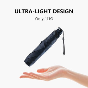 110G Ultralight Sun Umbrella Portable Anti UV Travel Folding Umbrella Rain Women Simple Light Parasol 6 Ribs