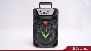 ZQS-6140 Outdoor Portable Bluetooth Wireless Speaker Karaoke Microphone bocinas portatil Speaker RGB Party