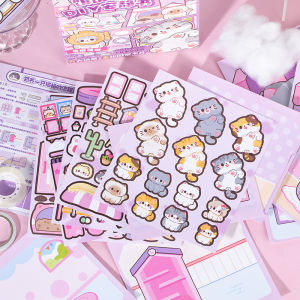 Quiet Book Cute Cat Toys for Girls No-Cut DIY Cat Care Smart Games Handmade Crafts Educational Stickers for Children