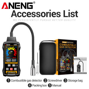 ANENG | ANENG GN807 household combustible gas detector with adjustable high and low sensitivity backlit display screen gas leak alarm