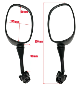 Black Left Right Motorcycle Rear View Mirrors For Honda CBR600RR 2003 2004 2005 2006 2007 CBR1000RR 2004 2005 2006 2007