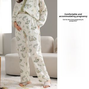 miiow | Pure Thin Cotton Summer Sleep Pants Womens Breathable Home Clothes Sweat Absorbent Maternity Ladies Outdoor Wearable Trousers
