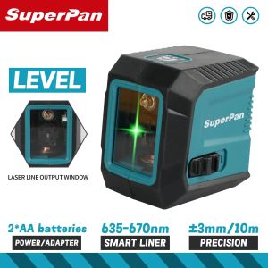 Laser Level Mini 2-Line Cross Green Light Horizontal Vertical High-Precision Automatic Alignment Portable Laser Tool for makita