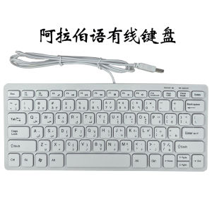 Wired 78-Key USB Interface Keyboard for Windows System in Arabic Language Pink Color Suitable for Business And Daily Use