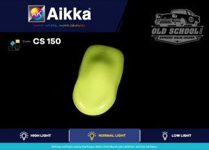 AIKKA CS150 Neon Lime | Old School Supreme  | Automotive 2K Car Paint Motor Body Aerosol Spray Cat Bancuh Kereta DIY