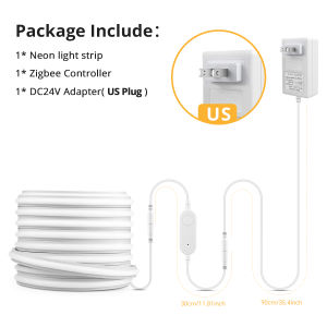 Tuya Zigbee Neon LED Light Strip 24V Uniform Soft Glow Neon Tape Dimmable For Under Cabinet Kitchen Bedroom Backlight Decor