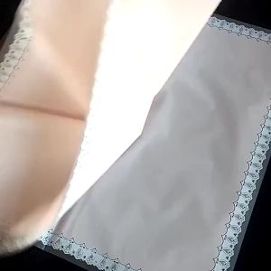 Isi 20 LEMBAR Flower Wrapping Paper Motif Renda Lace Border Cellophane Kertas Buket Bunga KB018