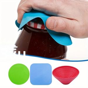 1/3pcs ยางสามารถเปิด Pad นํากลับมาใช้ใหม่ขวดเปิด Booster Anti-SLIP ใช้งานง่าย Gripper สําหรับผู้สูงอายุเด็ก Gadgets ครัว